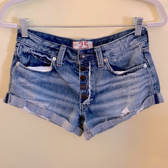 Free People - Romeo Rolled Cut Off Denim Shorts - Picture 5 of 6